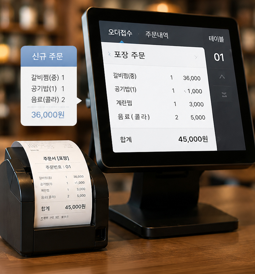 포스 연동 주문접수